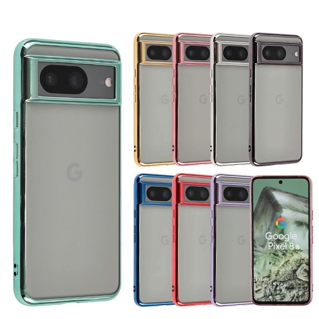 Pixel 8a ケース TPU color Google Pixel8a ソフトケース 透明 カバー クリアケース スマホケース 薄型 保護 耐衝撃 グーグル ピクセル8a スマホカバー 携帯ケース au softbank docomo ライトグリーン A970P8ALG