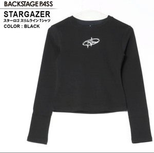 【Backstage pass】STARGAZER(スターゲイザー)スターロゴ スリムライン ロンT   GBS2102  ロンティー ユニセックス サブカル 地雷系