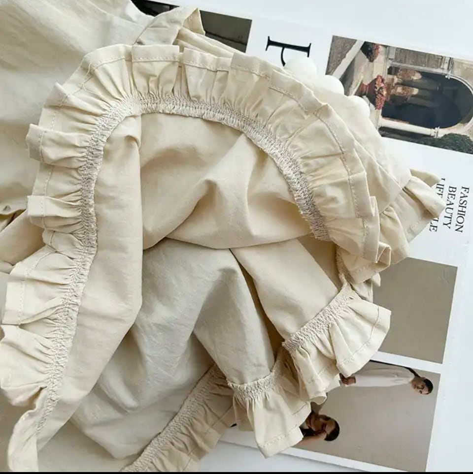 フリルロングスカート•••••••ナチュラル 海外子供服 女の子 春 韓国 ベビー キッズ