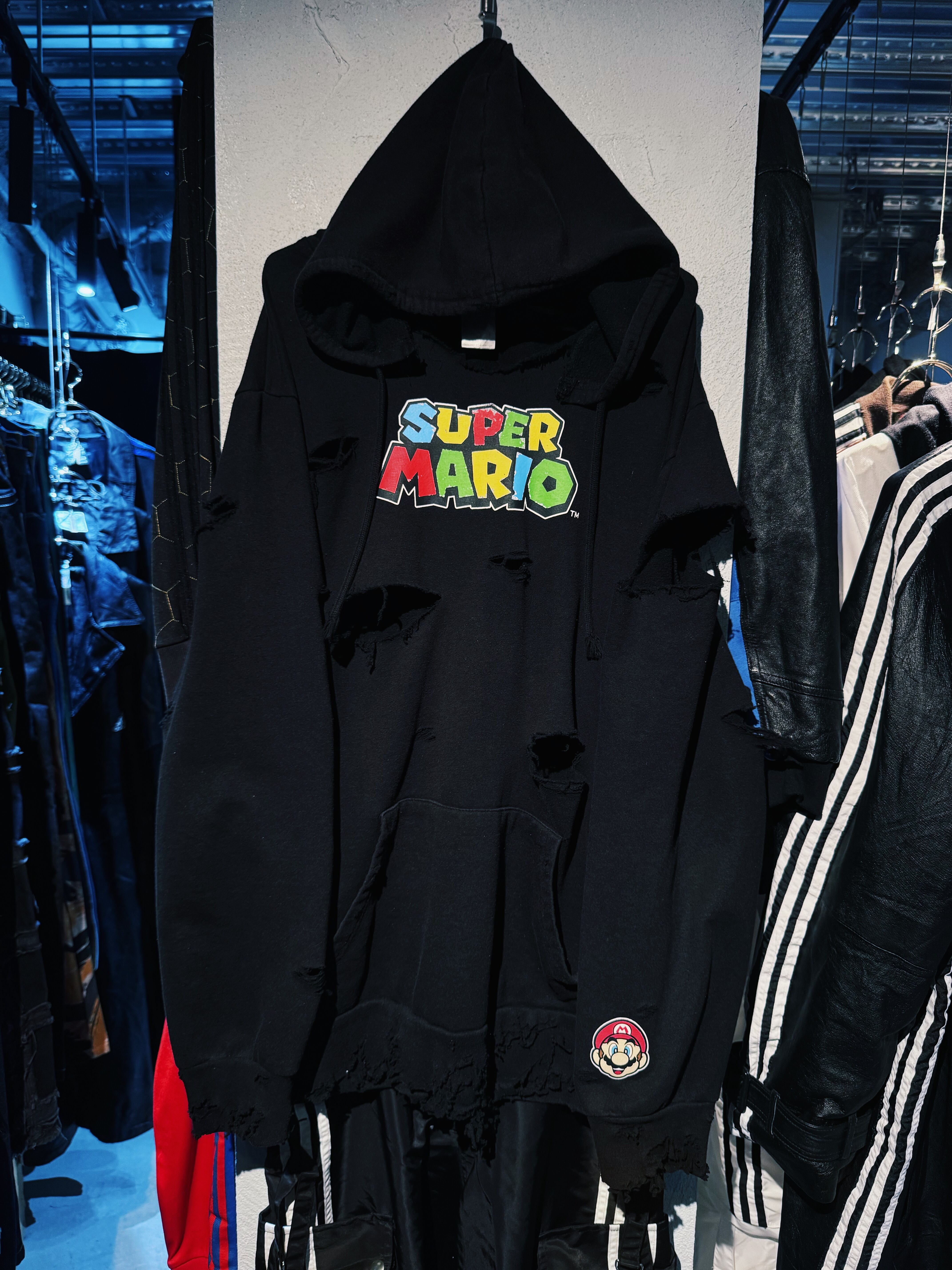 【D4C】"SUPER MARIO" design boro custom sweat foodie