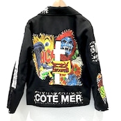 最高級ギャバウール リメイクライダースジャケット REMAKE WOOL RIDERS JACKET BLACK 【rd09】