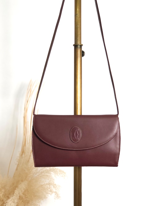 Cartier カルティエ マストライン ショルダーバッグ ボルドー レザー vintage ヴィンテージ オールド ezui2a