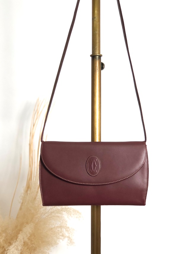 Cartier カルティエ マストライン ショルダーバッグ ボルドー レザー vintage ヴィンテージ オールド p6hsiw