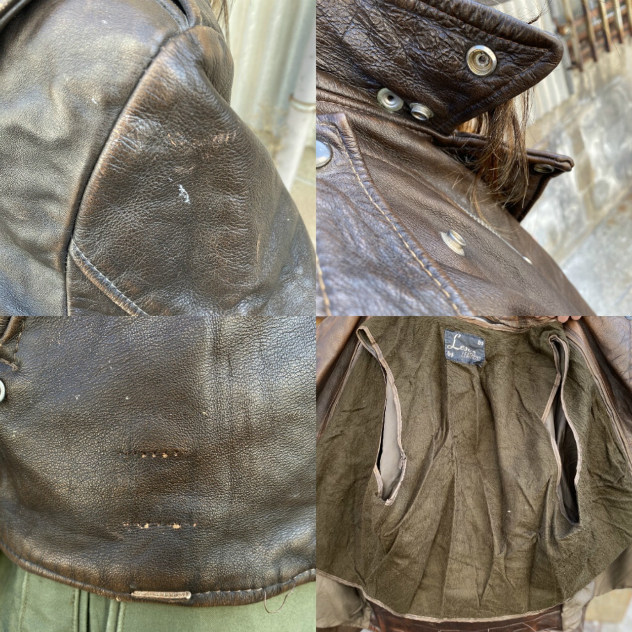 70年代 Lesco Leather ビンテージ ダブルライダースジャケット レザー 
