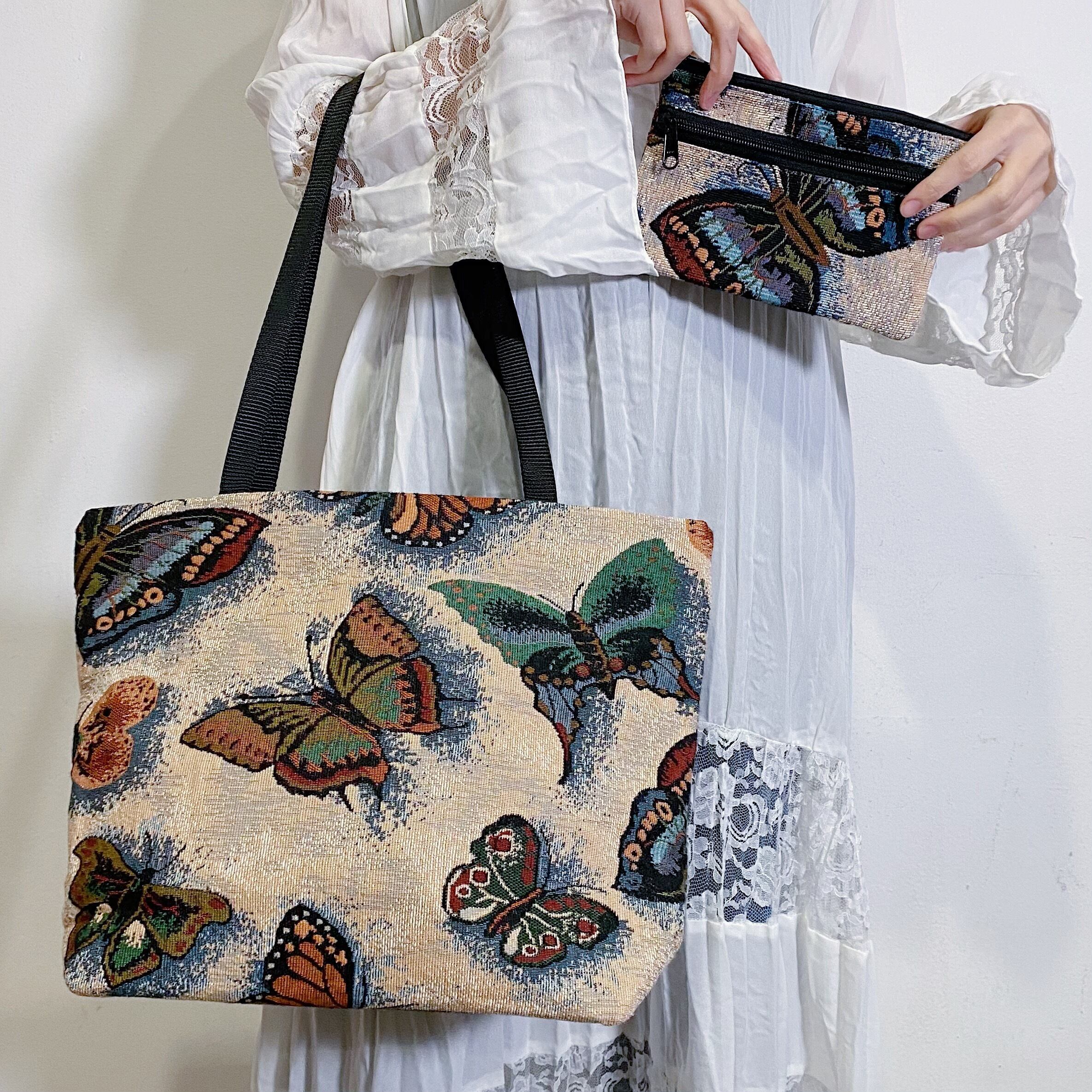 Butterfly motif tote bag | LEMON
