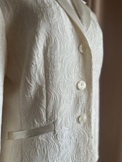 jacquard pattern ivory tailored jacket-4659-5