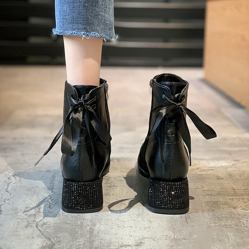 ブーツスプリングオータムシングルレッドカジュアル薄手 靴 シューズ 春物 秋物 フェイクシューズ46366575108