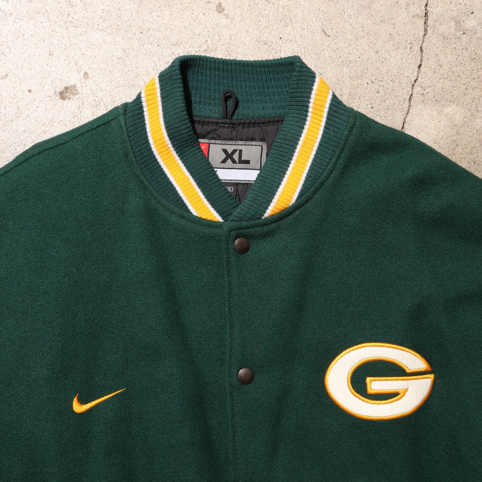 XL NIKE Green Bay Packers 90s 本革 カウレザースタジャン ナイキ 