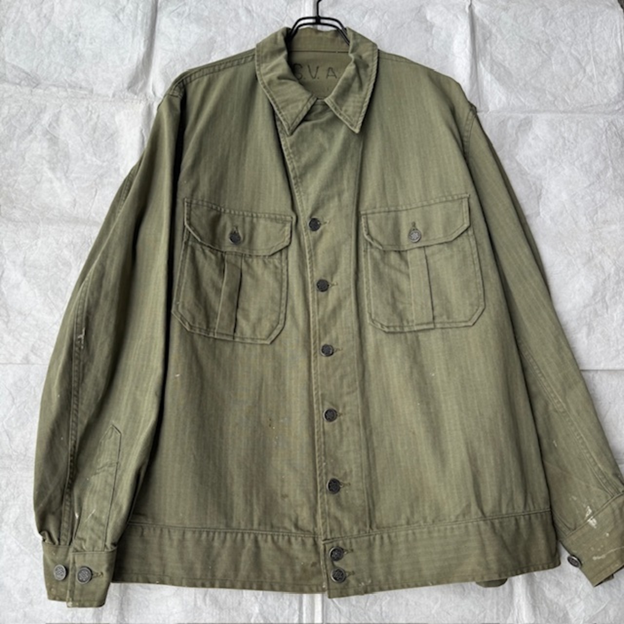 US Army M-41 HBT シャツジャケット 40s 画像2
