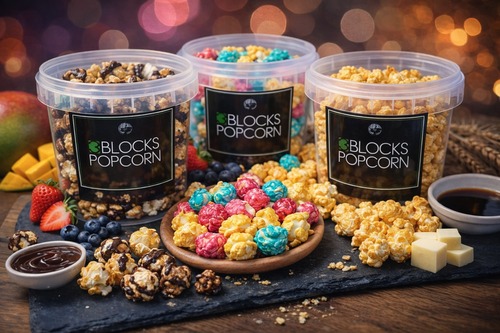 【おすすめセット　Mサイズ×3個】（キャラメルタキシード、レインボー、バターしょうゆ）ポップコーン エアポップ マッシュルーム スナック お菓子 カラフル プレゼント 土産 ギフト 焼菓子 スイーツ 景品 おつまみ 3BLOCKS スリーブロックス