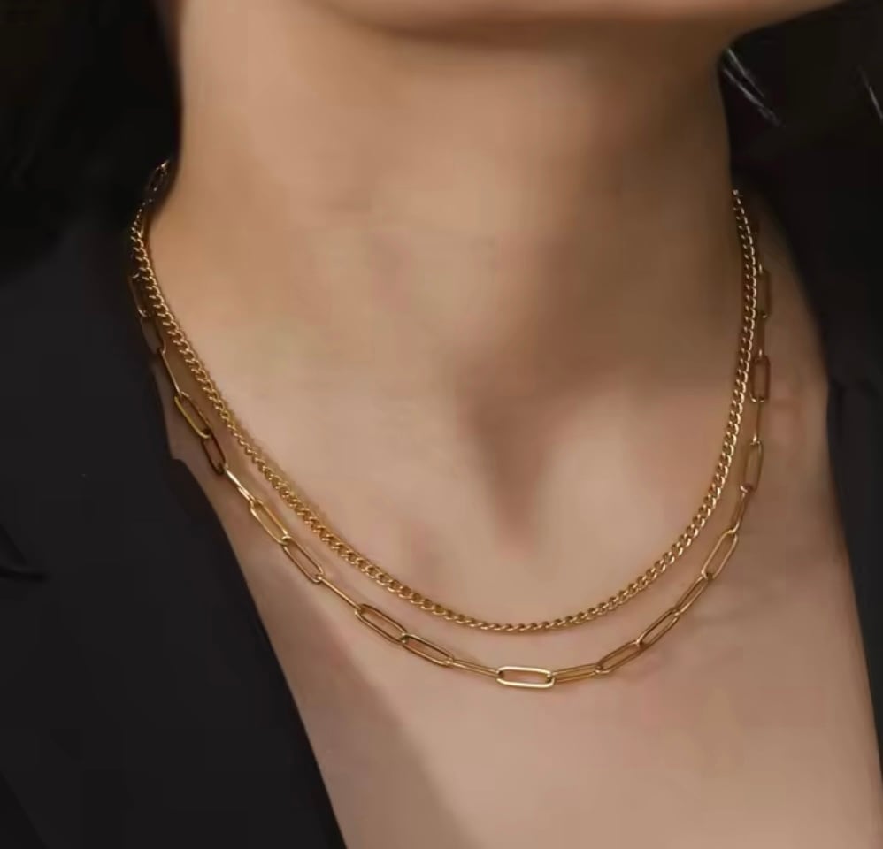 SUS304・2linechainnecklace