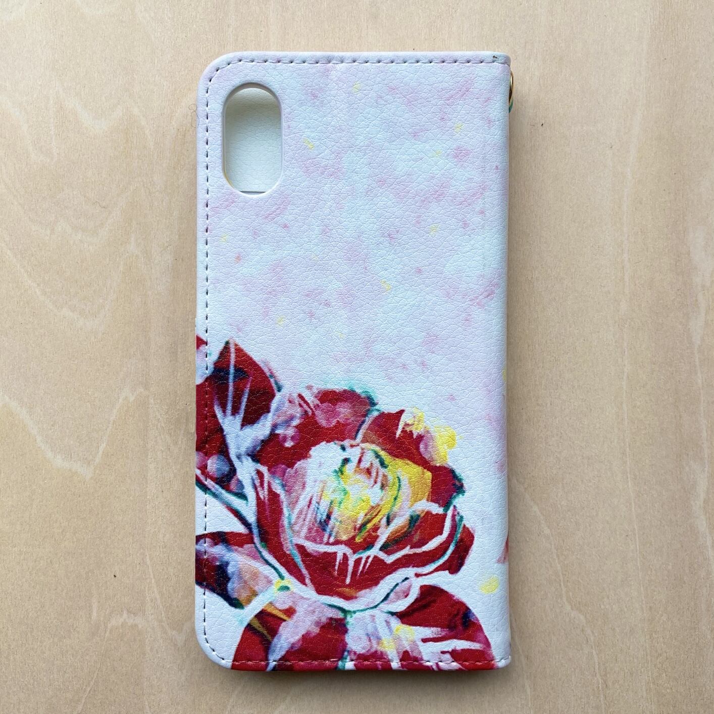 椿のぬくもり 帯なし手帳型スマホケース iPhone対応 | LIVING ART