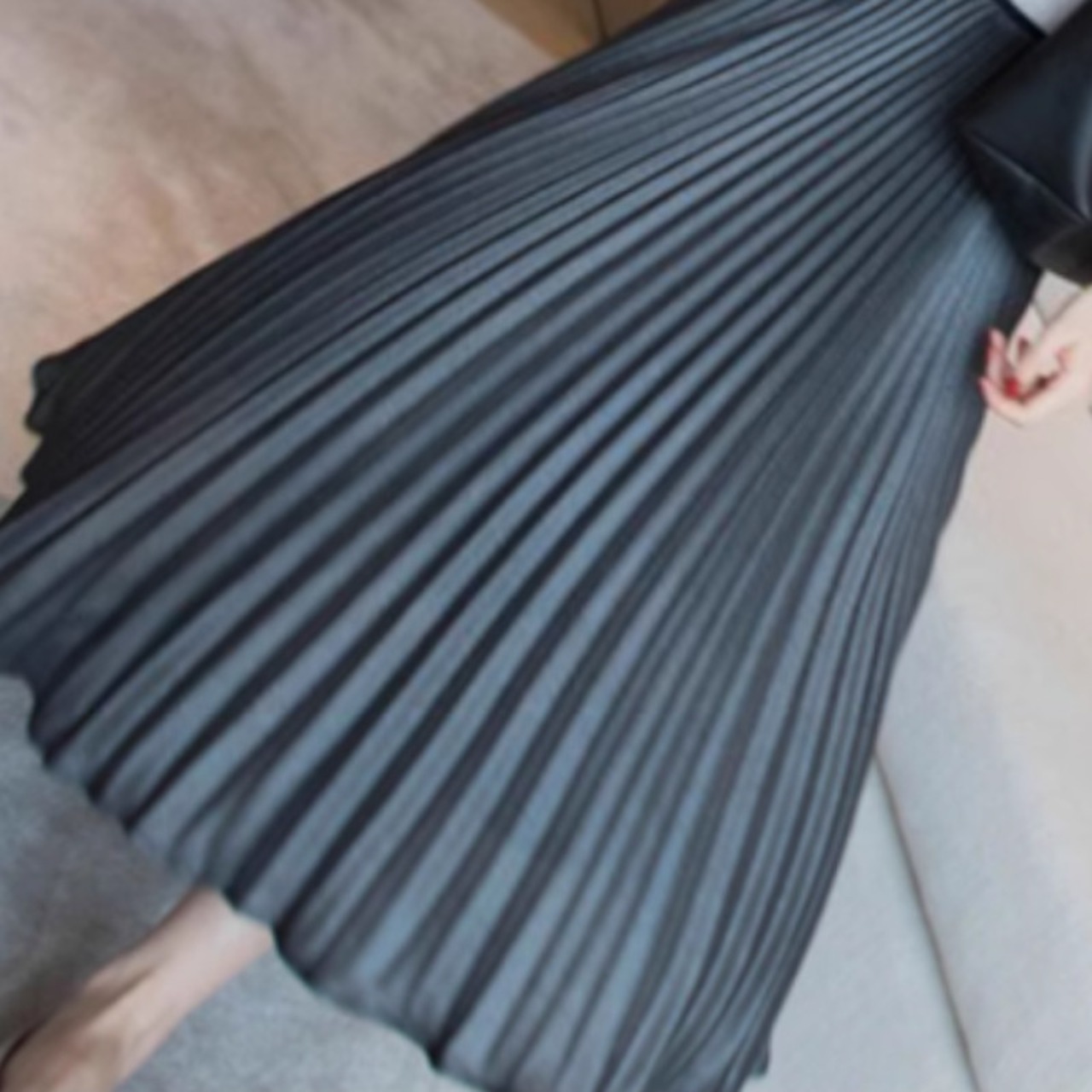 ミモレ丈プリーツスカート A00146