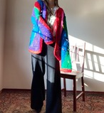 70s Block Pattern Knit Cardigan