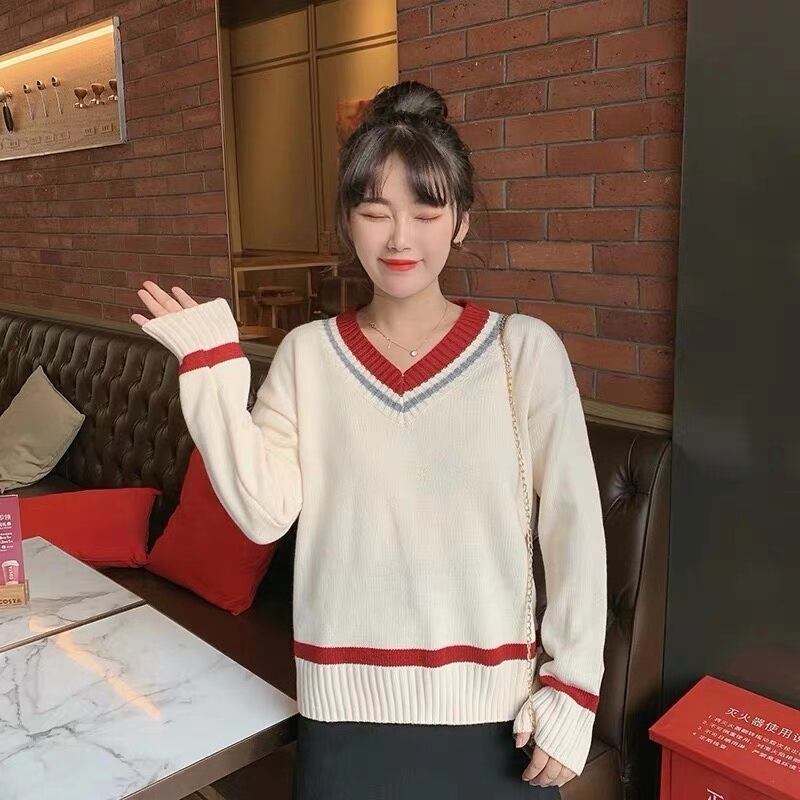 Vネックラインニット　AJ11013-A013