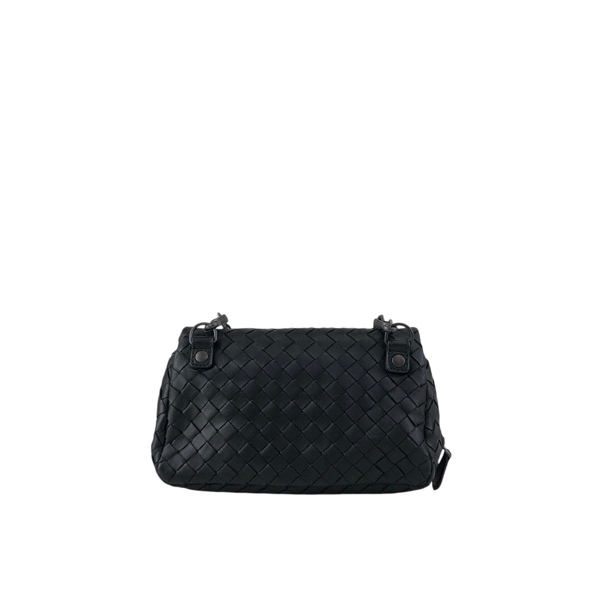 ✨美品✨☘️ボッテガヴェネタ☘️✨ワンショルダー✨2way✨イントレチャート✨黒✨ Bottega Veneta ボッテガ・ヴェネタ ショルダーバッグ ブラック