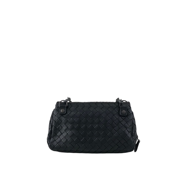 Bottega Veneta ボッテガ・ヴェネタ ショルダーバッグ ブラック イントレチャート レザー チェーン vintage ヴィンテージ オールド 37ps5x