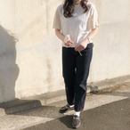 ストライプ柄が可愛いトップス 柄スリーブTシャツ｜イエロー｜サムネイル2