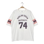70s ベルバシーン ナンバリング ヴィンテージ Tシャツ 3段プリント アーチロゴ ホワイト BOWLING GREEN UNIVERSITY シングルステッチ サイズXL BZ0686