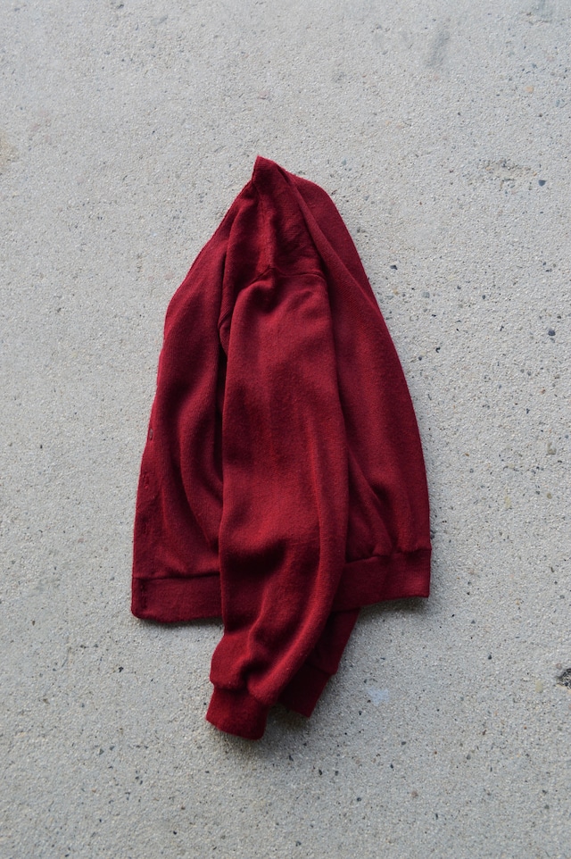 KINGS ROAD by Sears 1970's ORLON ACRYLIC Vintage Knit Cardigan Burgundy キングスロード シアーズ 70s オーロンアクリル カーディガン