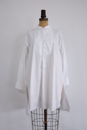 antique]20s  french antique cotton bosom shirt