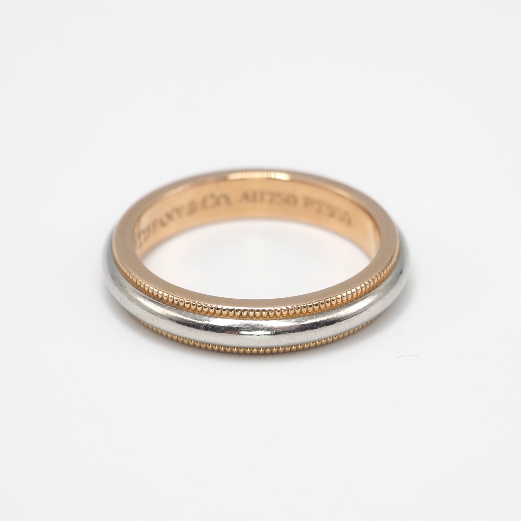Tiffany&Co. 約10号 ミルグレイン リング プラチナ K18