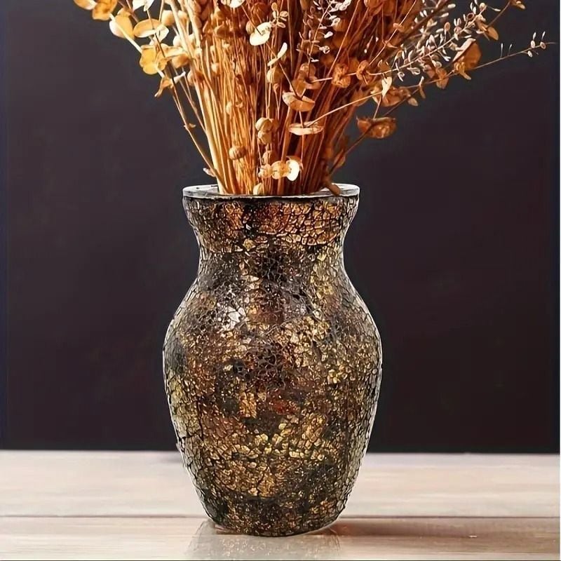 花瓶 フラワーベース 花器 モザイクガラス かわいい おしゃれ