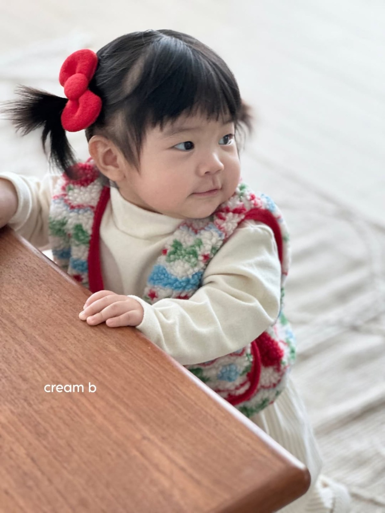 韓国子供服 / 26winter / cream bbang / ポカポカハーフネックTシャツ / キッズ / 冬服 *XXS~JS*