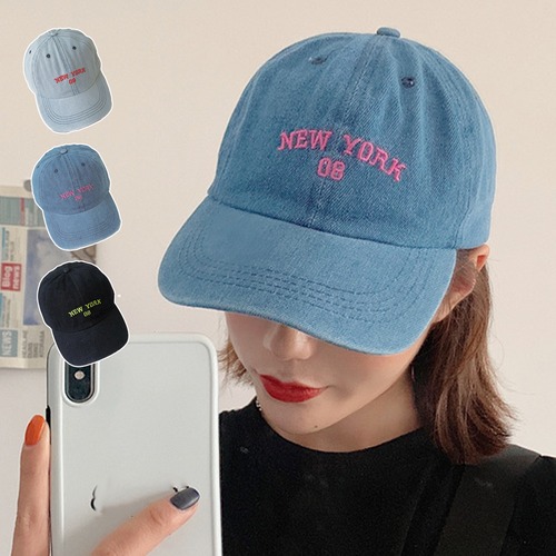 【日本倉庫即納】 キャップ 英字ロゴ刺しゅう デニム帽子