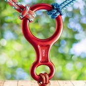 TRIWONDER 35kN エイト環 スリング 登山 ロッククライミング 懸垂下降減速器 空中作業 レスキューエイト (ブルー)