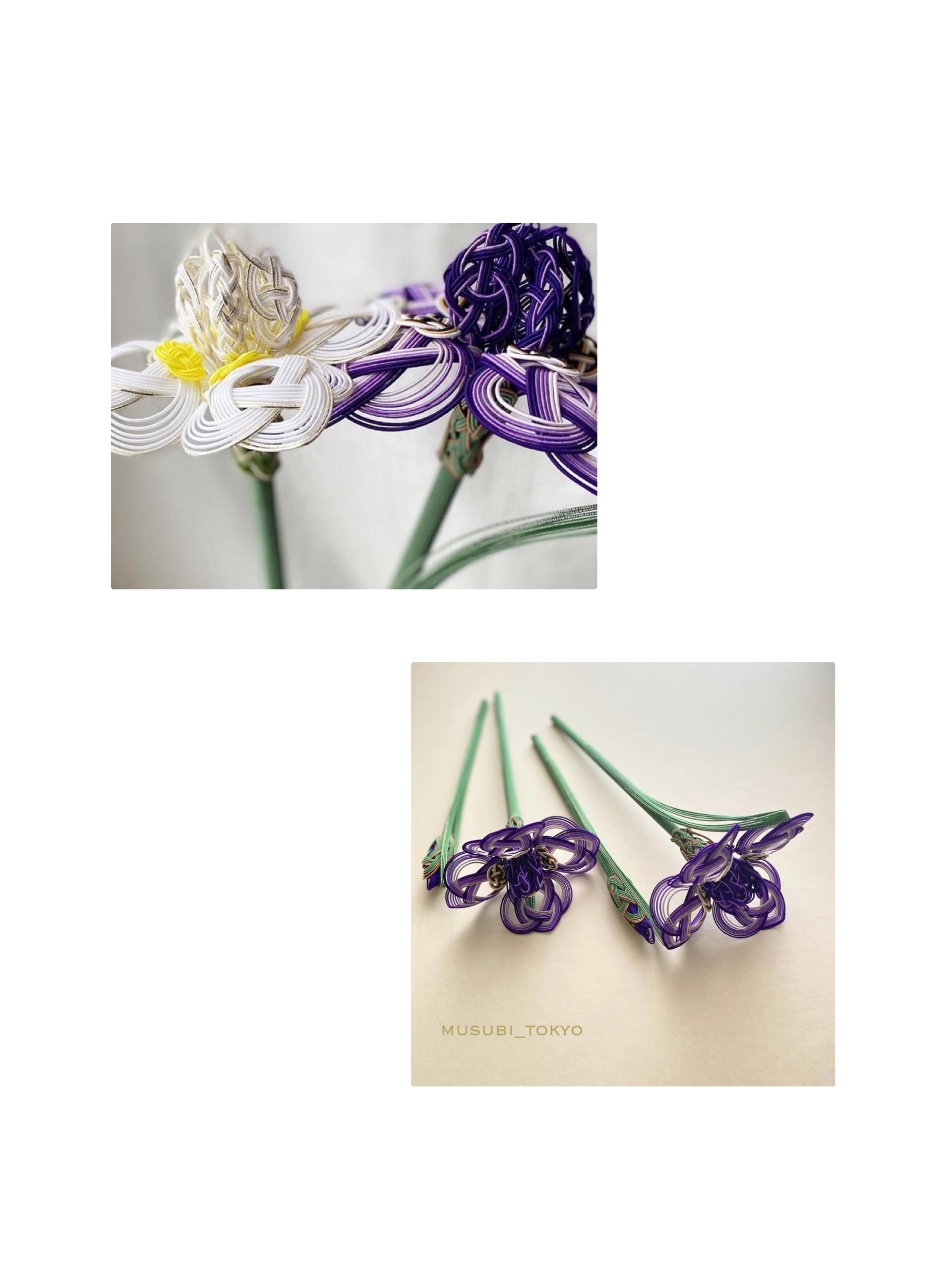 立花 菖蒲の花と蕾 | musubi_tokyo(ムスビトーキョー）－水引細工のお店