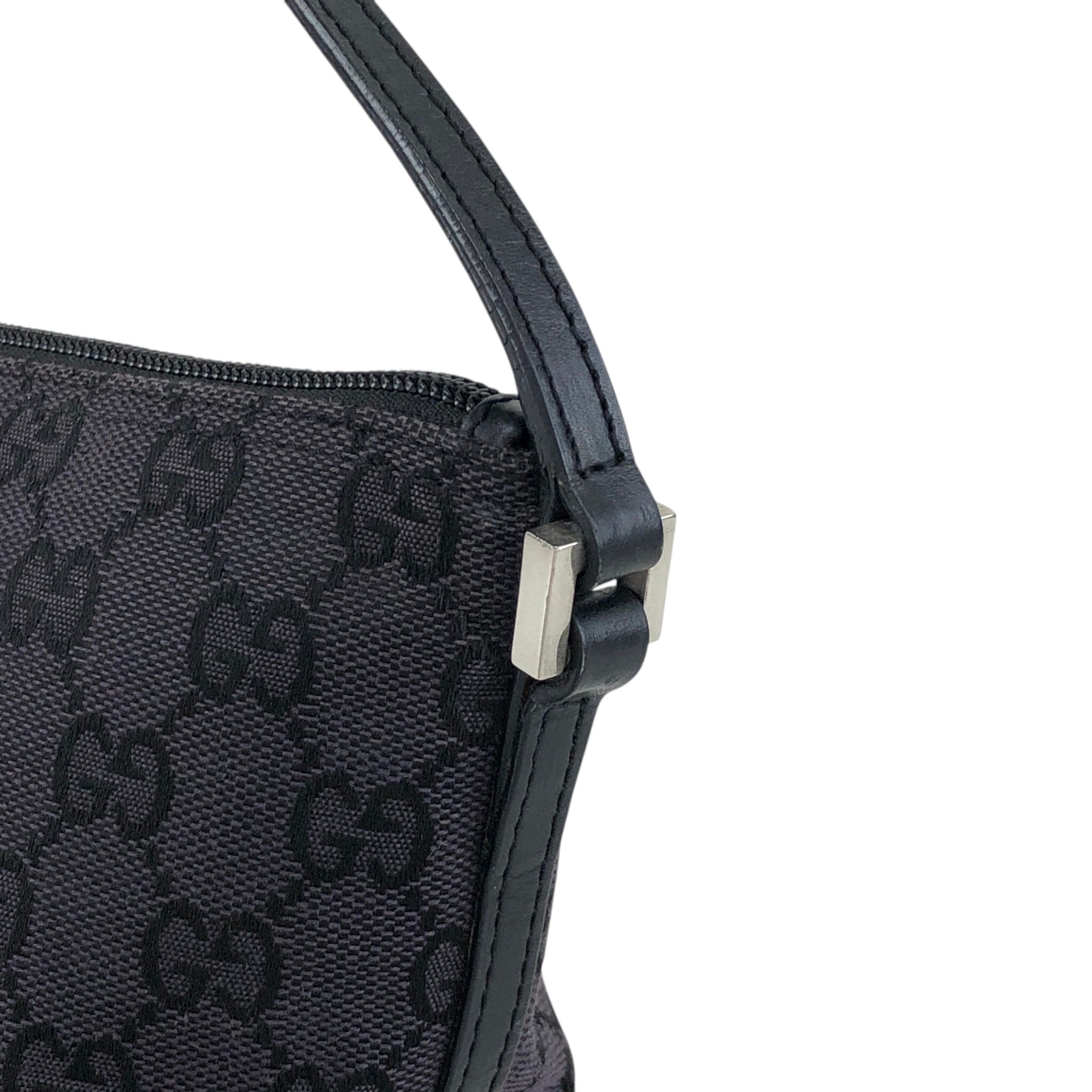 GUCCI グッチ GG ハンドバッグ ブラック キャンバス ミニバッグ