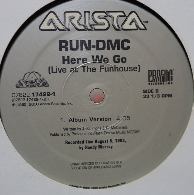 【12inch】Run DMC / Here We Go (Live At The Funhouse) COMPACT DISCO ASIA
