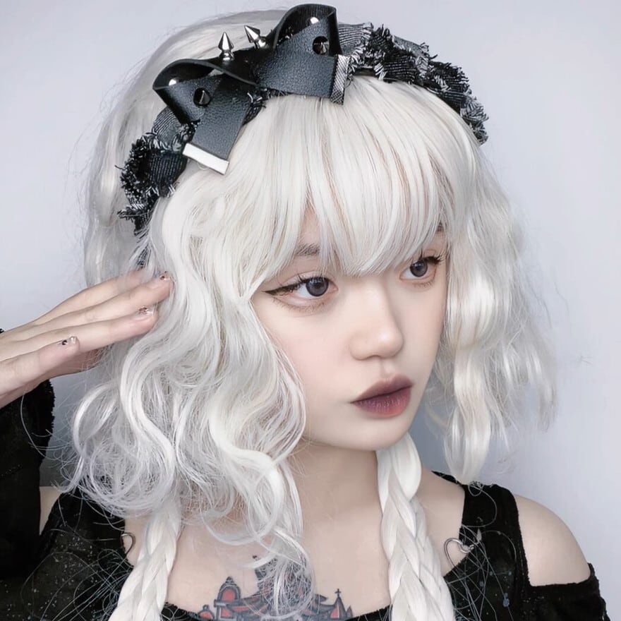 サブカル 服 地雷系 通販 アクセサリー ヘッドバンド Broken bone リベット ロリパン ゴシック