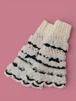 MONSTER knit leg warmers(white beige×black-A)