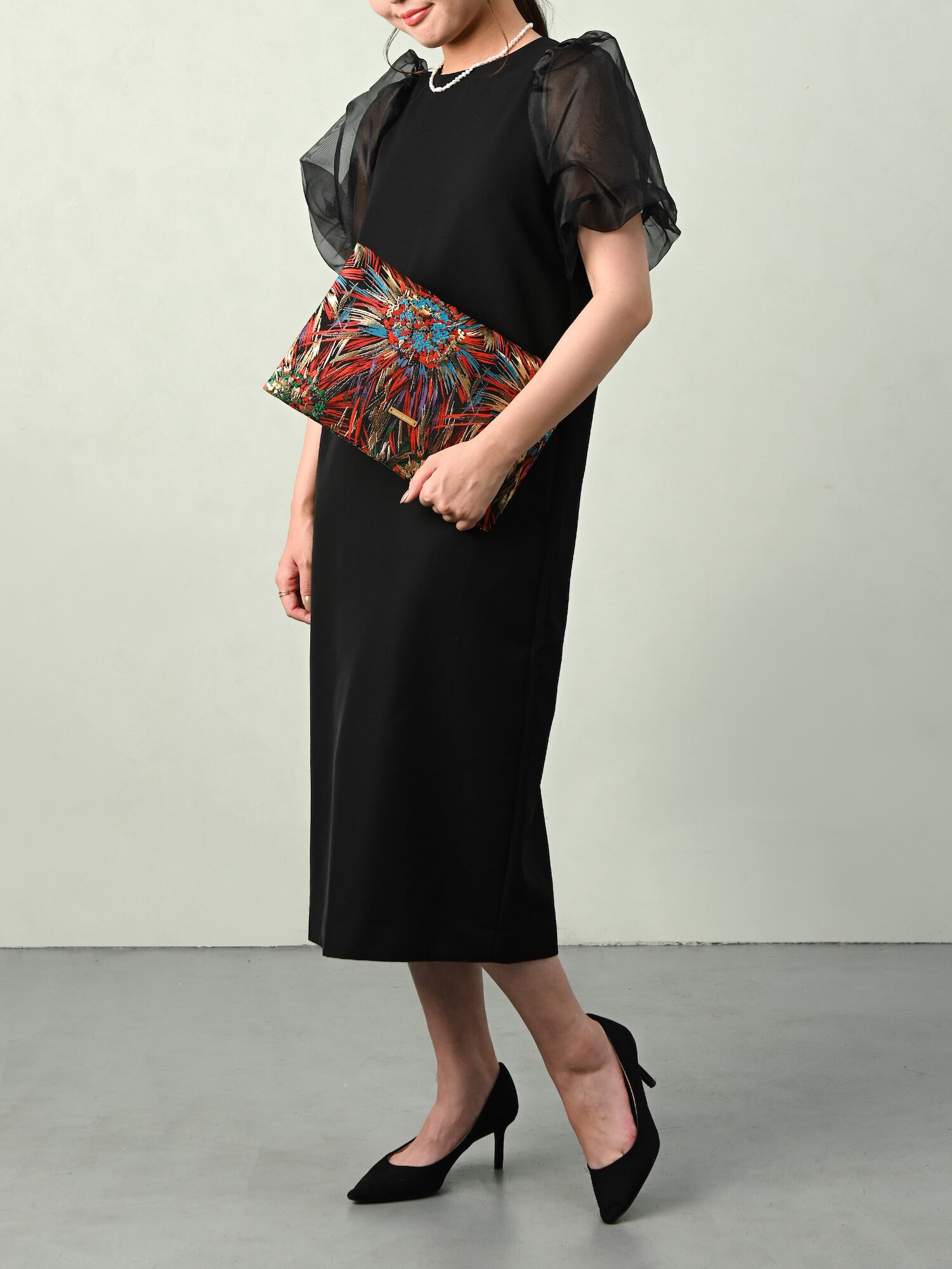 西陣織トートバッグ タテ HENNA FLOWER / NTL9 | Tomorrow Fabric