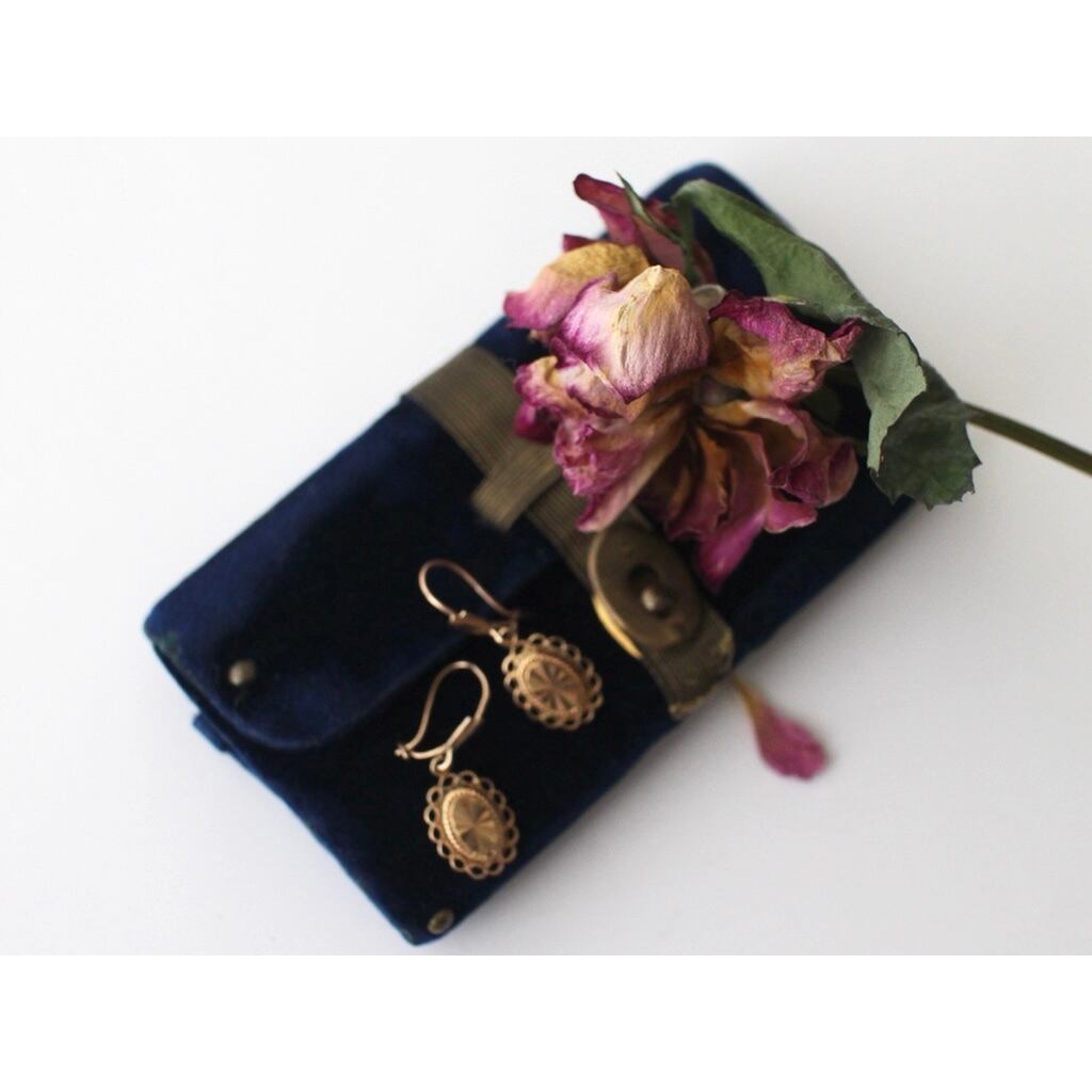 Vintage*9Kゴールド*ヴィクトリアンスタイルピアス