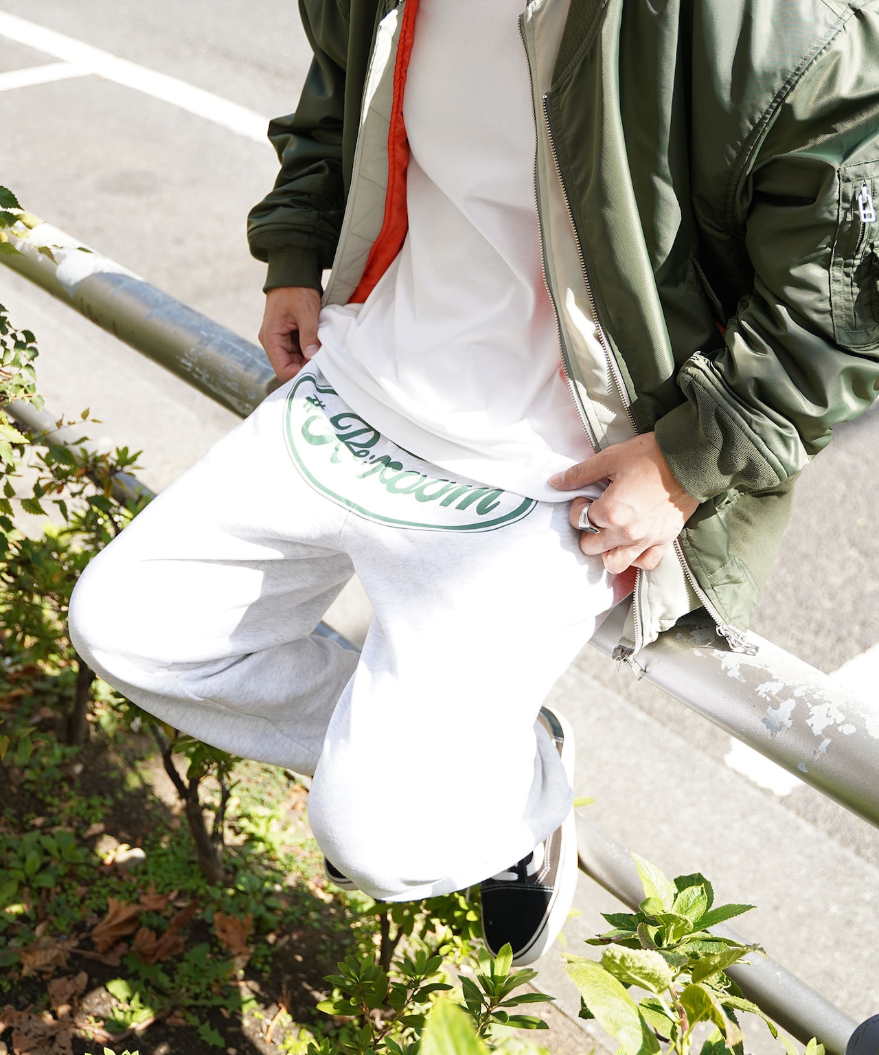 【#Re:room】BIG LOGO PRINT WIDE SWEAT PANTS［REP234］