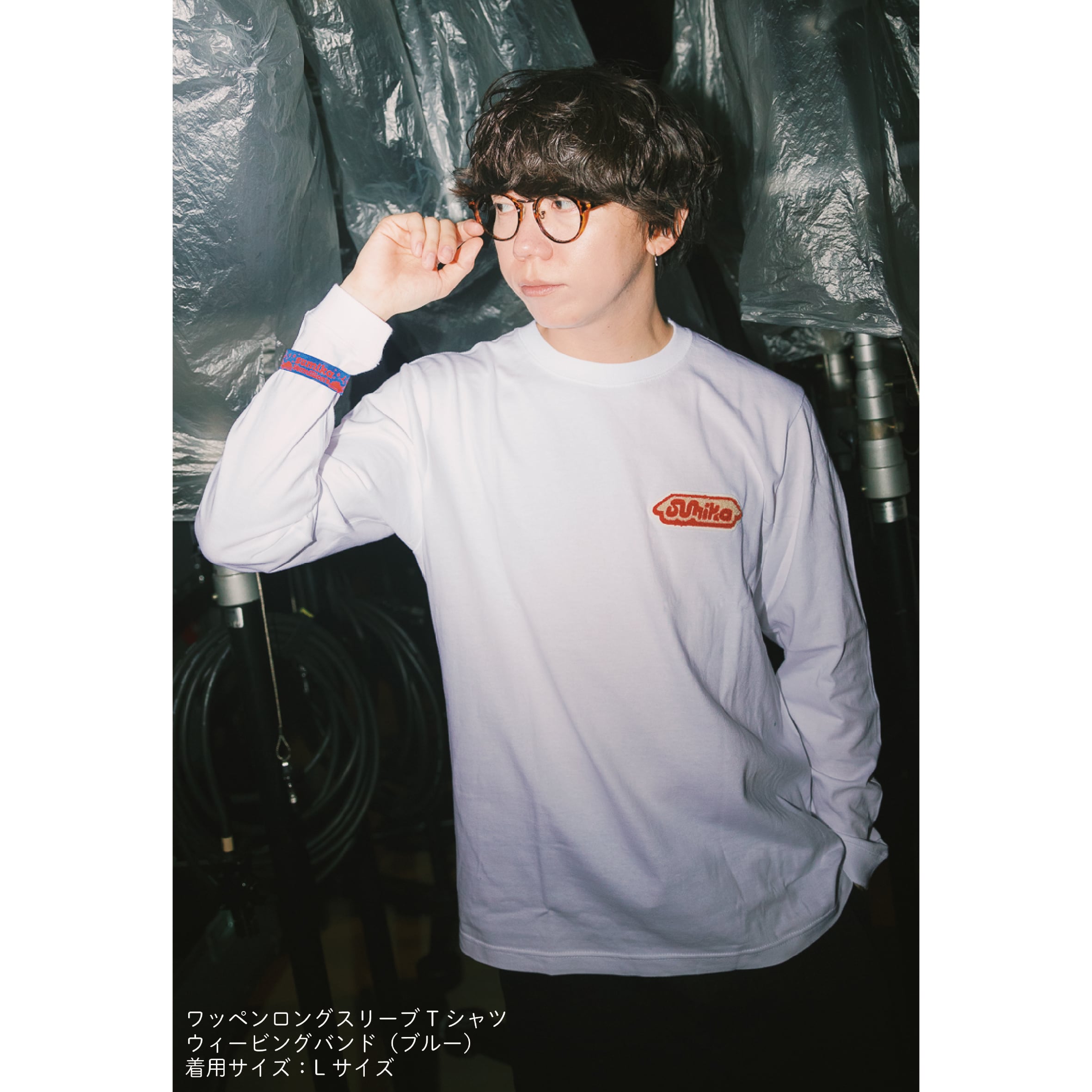 sumika / ワッペンロングスリーブTシャツ（スモーキーグリーン