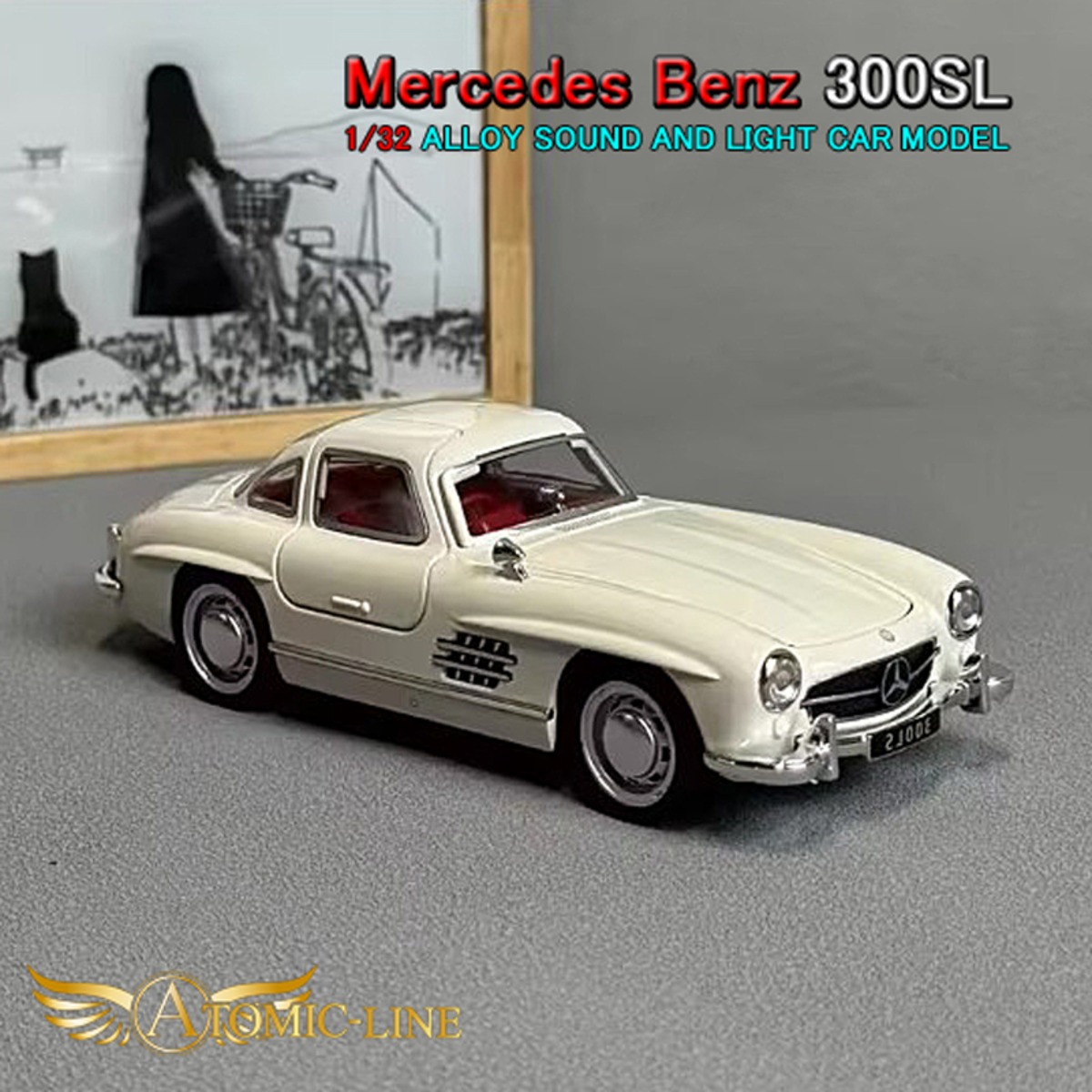 1954年 メルセデス ベンツ 300SL クーペ 1/32 ミニカー 全4色 ライト 
