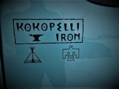 Kokopelli Iron ロゴステッカー マットブラック サイズM　送料無料
