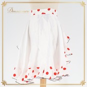 フラメンコ 衣装 エプロン 白 赤 水玉 ドット 軽い 薄い リボン 飾り 小物 ダンス 発表会 ホワイト系 レッド系 おしゃれ 可愛い レディース ファッション ステージ衣装 かわいいドット柄