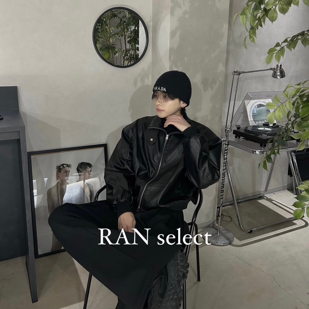 【予約】RAN select Fake leather blouson | 韓国ファッション