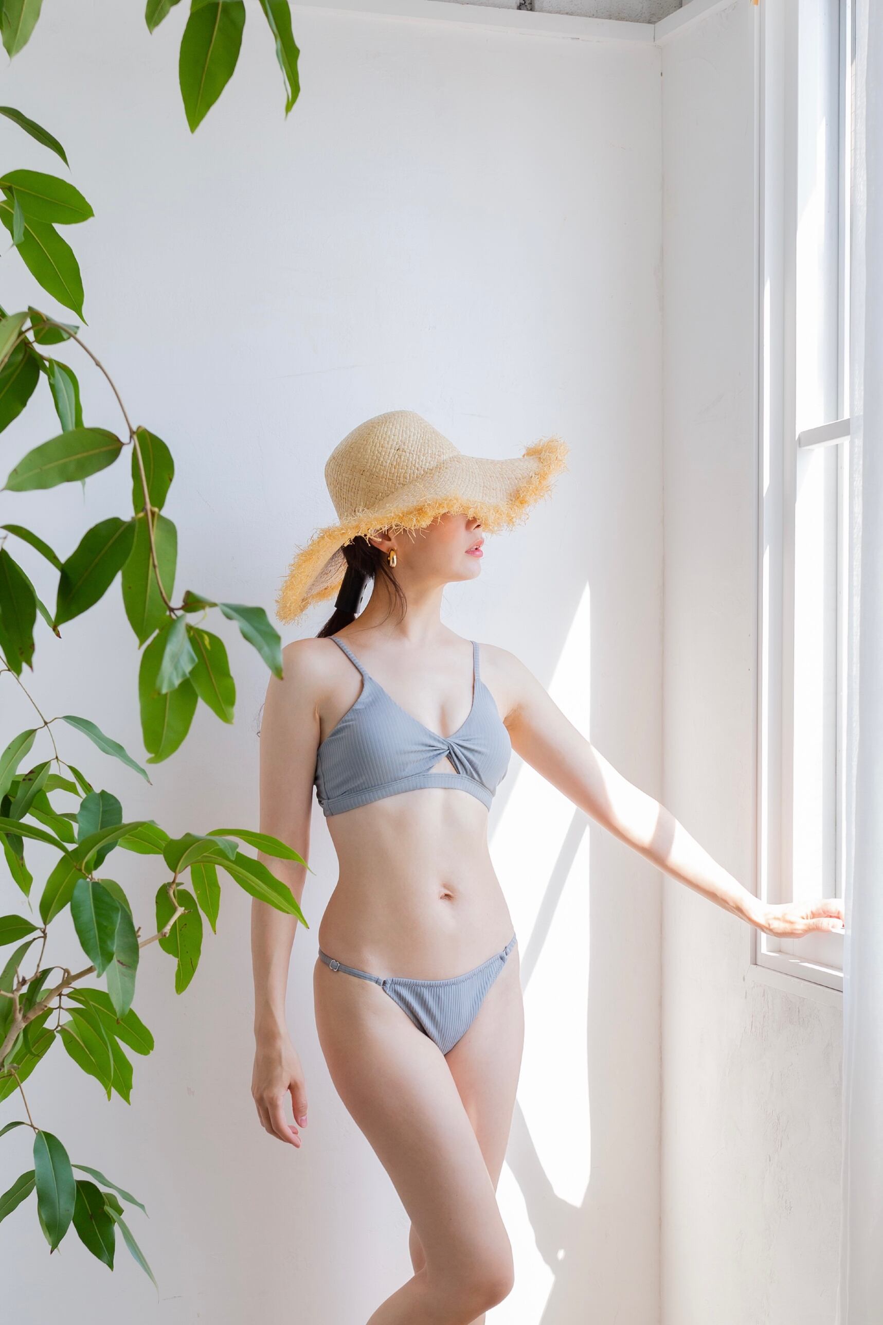 Open twist rib bikini Set | AnZie