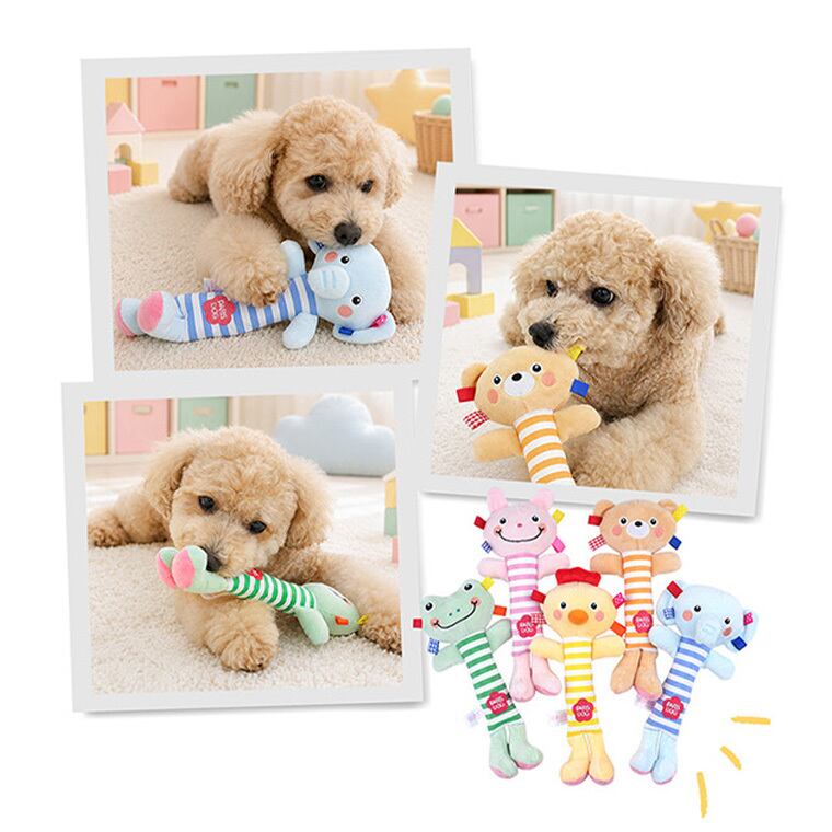 beeper animal toy 5color / ペット 犬 おもちゃ 噛む カシャカシャ 知育玩具 鳴き笛入り 音が鳴る 可愛い わんちゃん 留守 おもちゃ ストレス解消 韓国 ペット用品 小型犬 中型犬