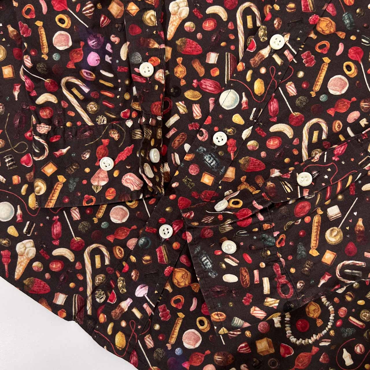 Beamsboy × LIBERTY ビームスボーイ リバティ お菓子 スイーツ 総柄 長袖シャツ One /ブラウン系/レディース