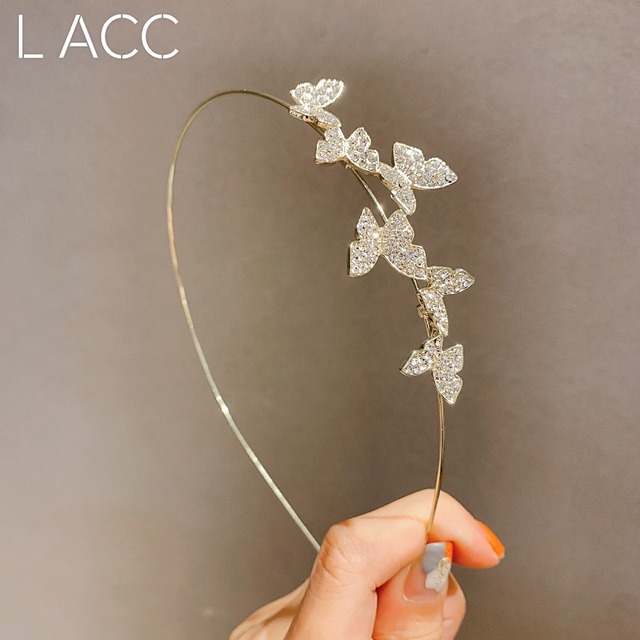 アクセサリー クリスタルラインストーンButterflyデザイン ヘアバンド ヘアピン ヘアアクセサリー LACC67814805050