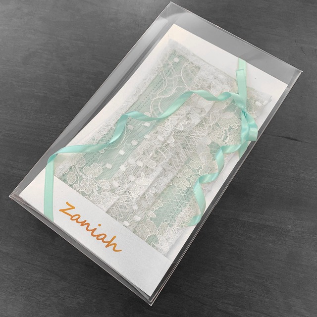 リバーレース 不織布マスクカバー ZET2242 (ボタニカル 花柄) - 日本製