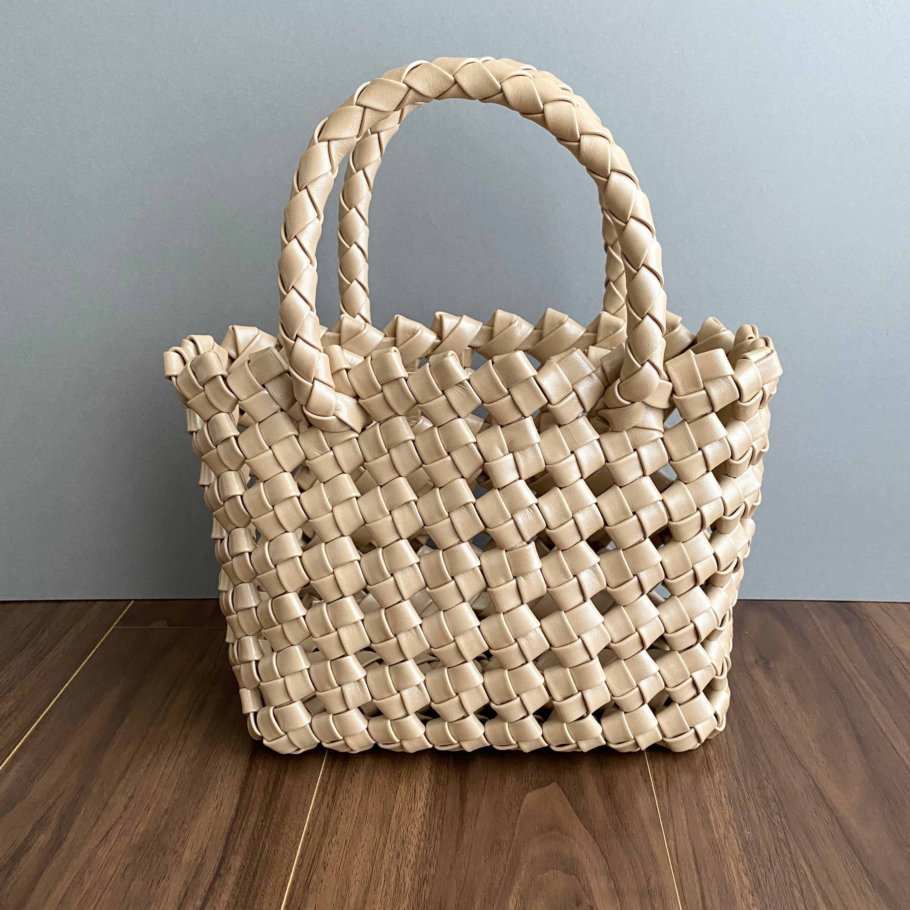 SALE1点商品】 レザーバスケットバッグ(ナチュラル) | Allamanda