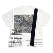 【tshirts200】L size KIMONO & print T-SHIRTS white